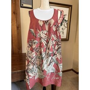 New York & Company Dress Size XL Racerback Tropical Floral Print